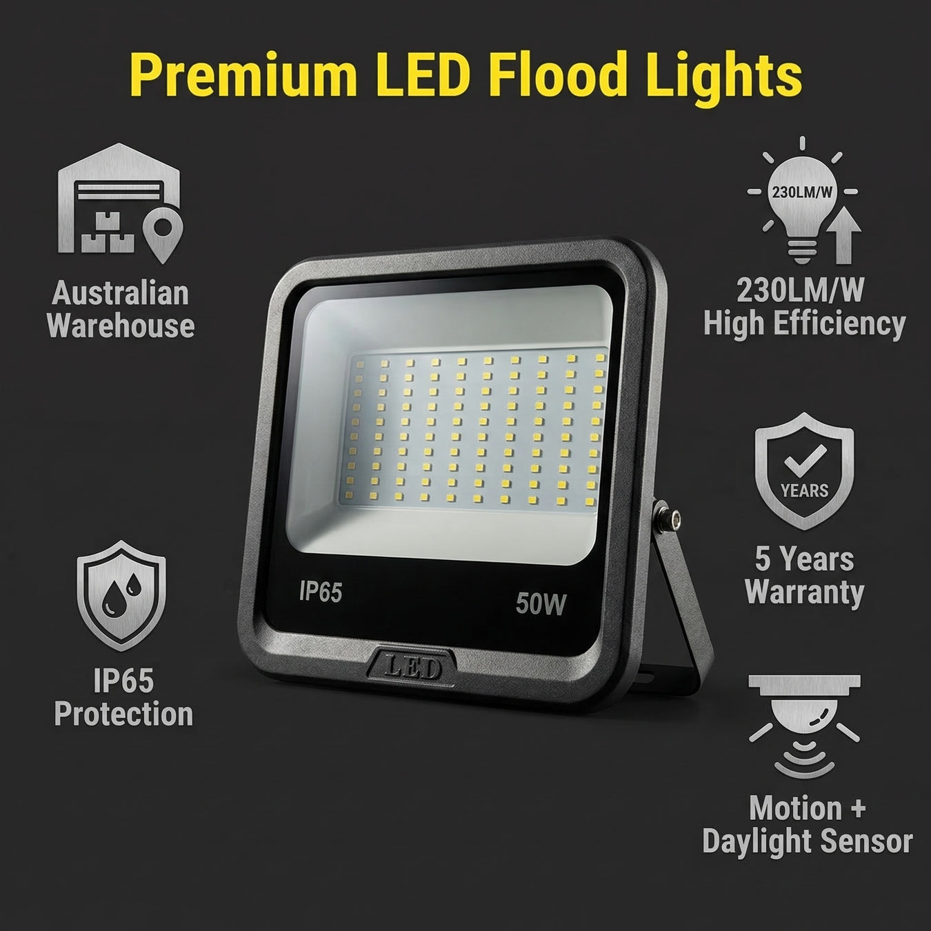 For outdoor security, parking lots and industrial yards