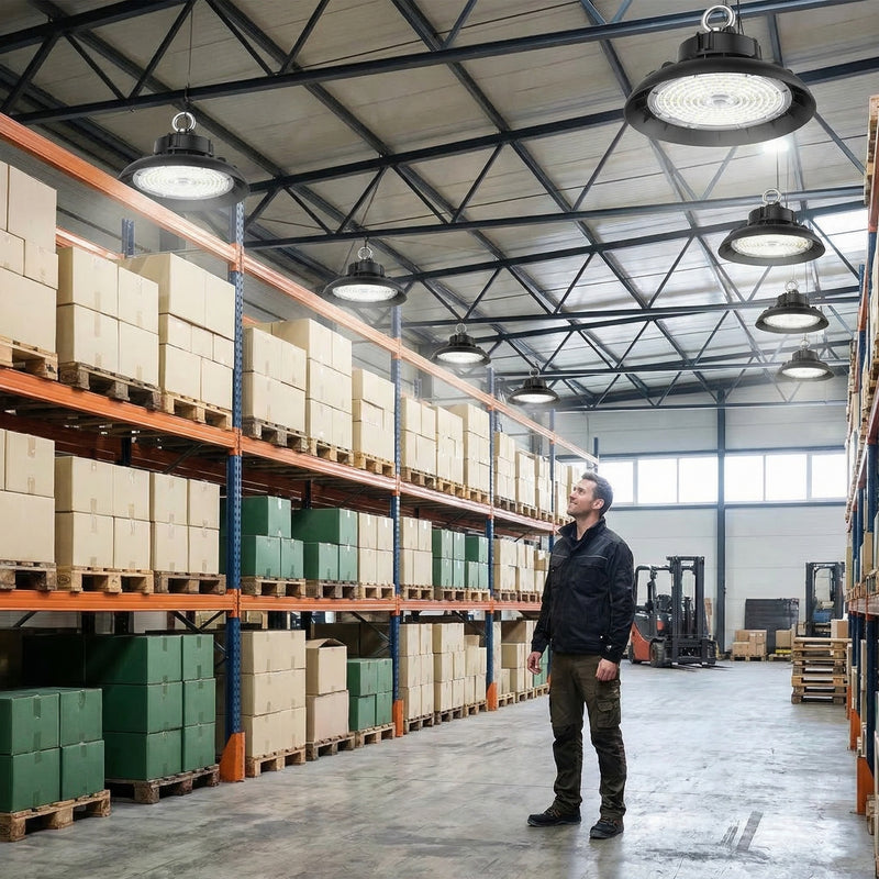 60W LED UFO High Bay Light with motion and daylight sensors 210 lm/w – IP65 – 5 Years Warranty