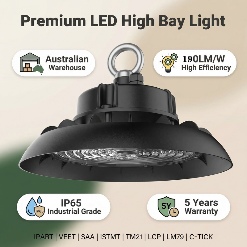 100W UFO LED High Bay Light | Warehouse Lighting Australia | with motion and daylight sensors
