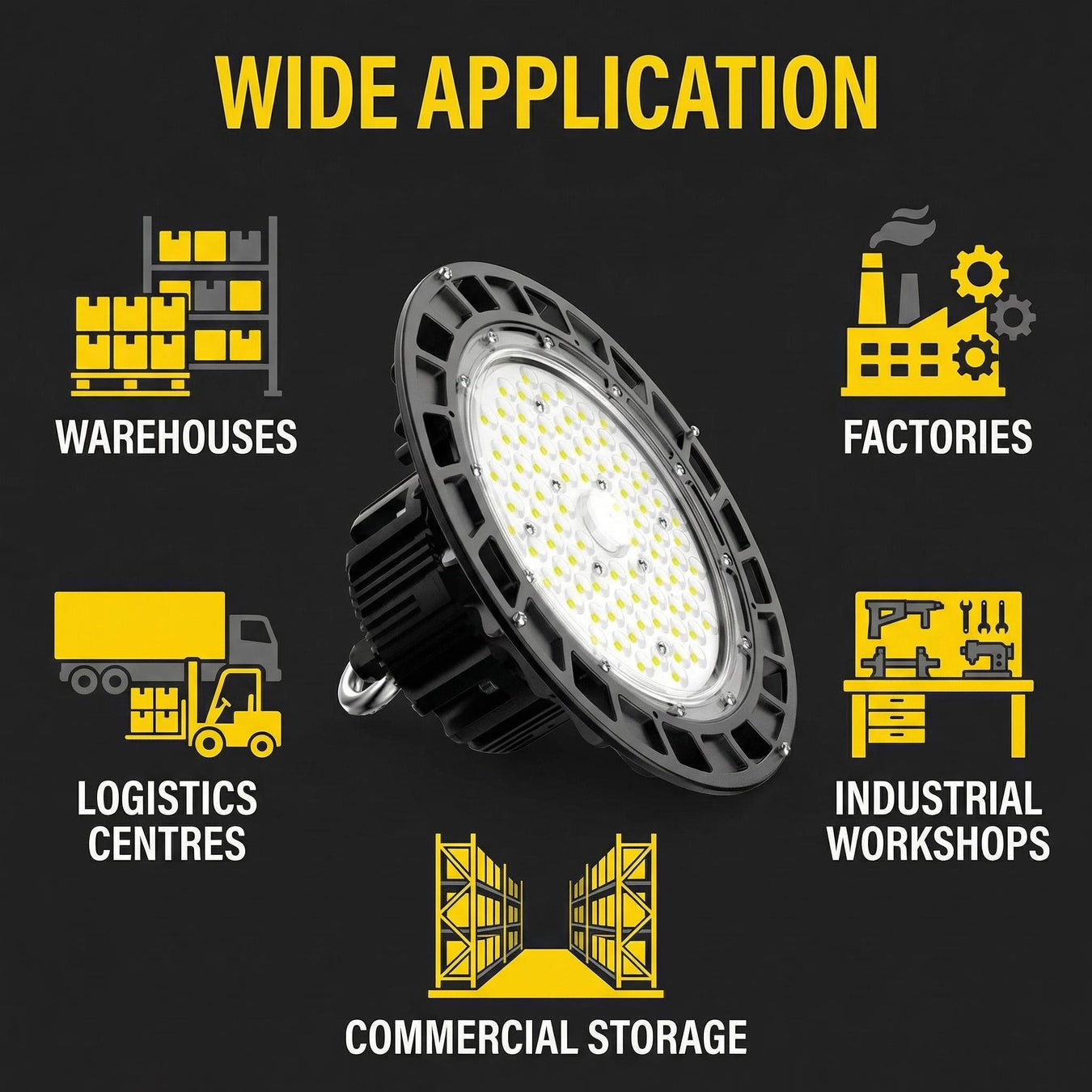 For warehouses, factories and industrial buildings